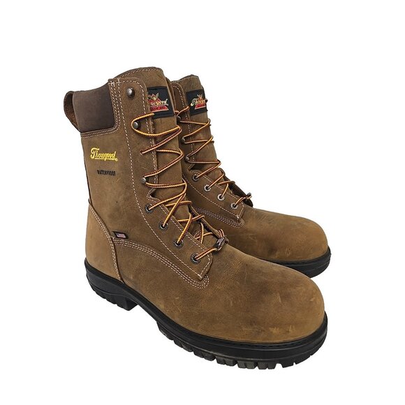 Thorogood Men's 8" Composite Toe Waterproof Work Boot (USA) 804-4249 Brown 10D - Picture 1 of 8